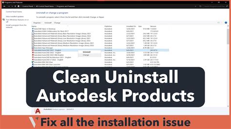Clean Uninstall of Autodesk Products .